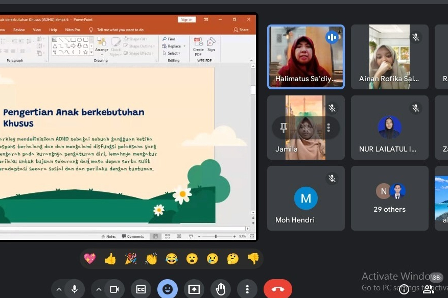 Perkuliahan Luar Kelas secara Daring untuk mata kuliah Pendidikan Inklusi